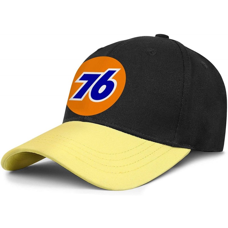 Baseball Caps Men/Women Print One Size Oil Logo Gas Station Plain Hat Flat Brim Baseball Cap - Yellow-19 - CG18W9I09CZ $30.94