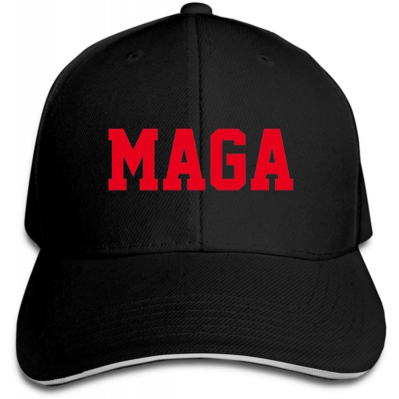 Baseball Caps MAGA The Latest Unisex Adult Adjustable Solid Color Cap Truck Driver Hat - Black - CH18O7S27HC $25.19
