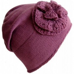 Skullies & Beanies Winter Hat for Women and Girls Slouchy Beanie Warm Hat Ski Beanie M-91 - Purple - CT11B2NO7BT $36.75