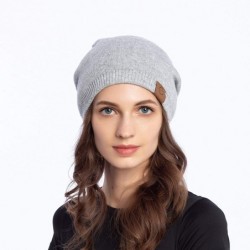 Skullies & Beanies Women Light Soft Wool Double-Layer Beanie Skull Hat Stylish Outdoor Urban Cap Winter Fall Spring - CU18Y0C...