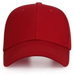 Baseball Caps Men Women Sports Hat Add Your Personalized Design Adjustable Baseball Caps - Burgundy - CG18G468I53 $14.23