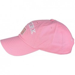 Baseball Caps New York USA Flag Embroidered Adjustable Low Profile Cap - Light Pink - CS184W9KHZ2 $18.78