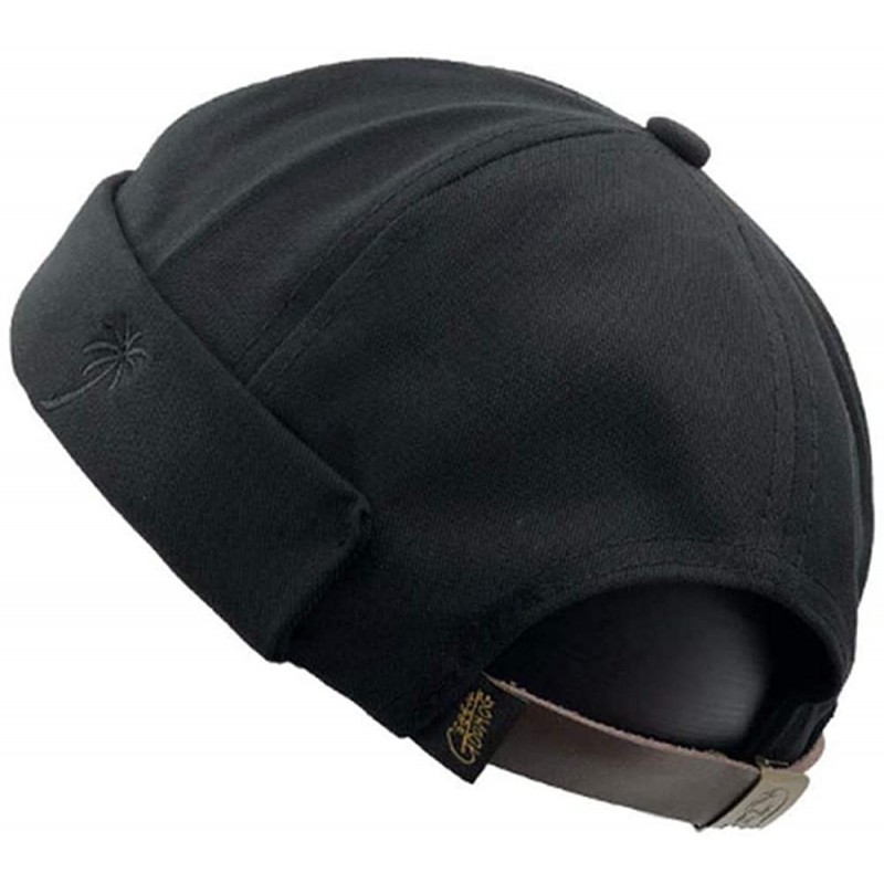 Skullies & Beanies Docker Leon Harbour Hat Watch Cap Breathable Mesh Design Retro Brimless Beanie Hat Unisex - Retro-black - ...