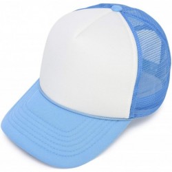 Baseball Caps Two Tone Trucker Hat Summer Mesh Cap with Adjustable Snapback Strap - Light Blue - CK119N21PA1 $18.15