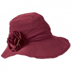 Sun Hats Women's Summer Hat with Bendable Wired Brim - Wine - CD186HA224N $49.16