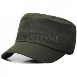 Baseball Caps New Adjustable Cadet Style Cotton Cap Hat Classic Plain Vintage Army Military - Army Green - CO11W65C69H $17.67