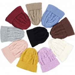 Skullies & Beanies Winter Warm Knitted Beanie Hats Slouchy Skull Cap Velvet Lined Touch Screen Gloves for Men Women - Grey - ...