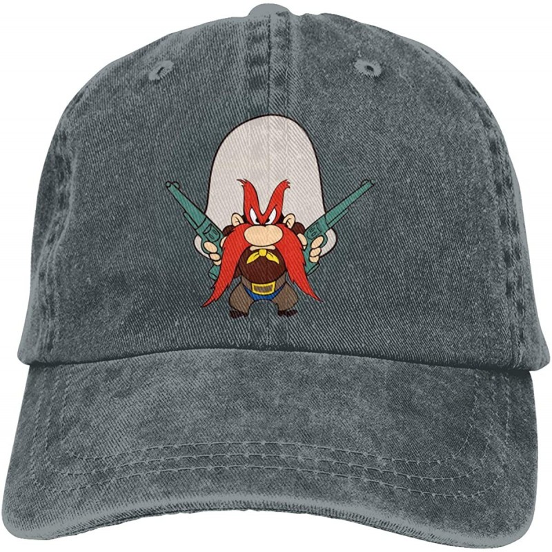Baseball Caps Mens&Womens Denim Trucker Hat Design with Looney Tunes Yosemite Sam Washed Lightweight Caps Unisex - Deep Heath...