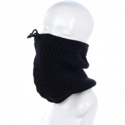 Skullies & Beanies Winter Womens Fashion Bun Ponytail Fleece Lined Slouchy Knit Beanie Hat - Black Chevron Cutout Ponytail - ...