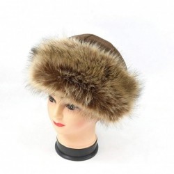 Cold Weather Headbands Womens Winter Hat Faux Fur Headband Cap Headgear Earwarmer Earmuff Snow Hat - E-khaki - CI18LZ86TOQ $1...