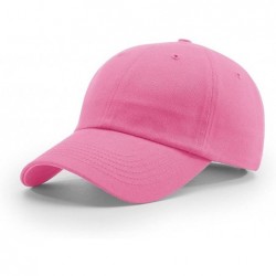 Baseball Caps R65 Unstructured Twill OSFA Baseball HAT Cap - Hot Pink - C5186XHEZTI $21.90