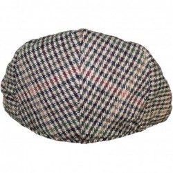 Newsboy Caps Street Easy Herringbone Driving Cap with Quilted Lining - Brown Check - C71875I7E8O $26.64
