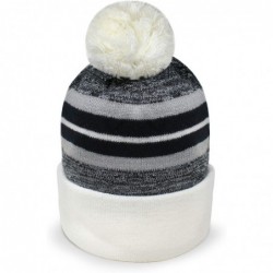 Skullies & Beanies New Pom Pom Beanies Winter Knit Hats - White - CO18L7XA856 $14.21
