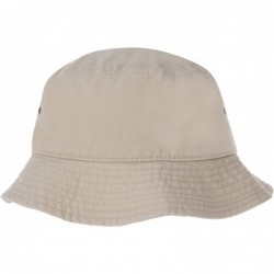 Bucket Hats 100% Cotton Bucket Hat for Men- Women- Kids - Summer Cap Fishing Hat - Putty - C218DODNUZX $18.94