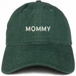 Baseball Caps Mommy Embroidered Soft Crown 100% Brushed Cotton Cap - Hunter - CO18STGHODD $25.20