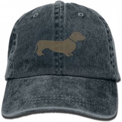 Skullies & Beanies Denim Baseball Cap Long Haired Dachshund Summer Hat Adjustable Cotton Sport Caps - Navy - CD18EC05WQL $35.88
