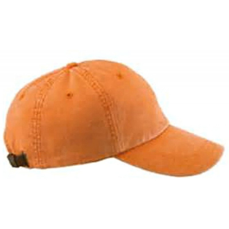Baseball Caps Monogrammed 6-Panel Low-Profile Washed Pigment-Dyed Cap - Tangerine - CX12IJQEC93 $49.18