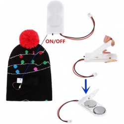 Skullies & Beanies Novelty LED Light Up Christmas Hat Knitted Ugly Sweater Holiday Xmas Beanie Colorful Funny Hat Gift - CP18...