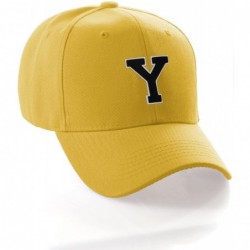 Baseball Caps Classic Baseball Hat Custom A to Z Initial Team Letter- Yellow Cap White Black - Letter Y - CZ18IDUMGG2 $21.30