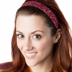 Headbands Women's Adjustable NO SLIP Bling Glitter Headband Mixed 3pk (Mixed Pink Rose 3pk) - Mixed Pink Rose 3pk - C612FUOYR...
