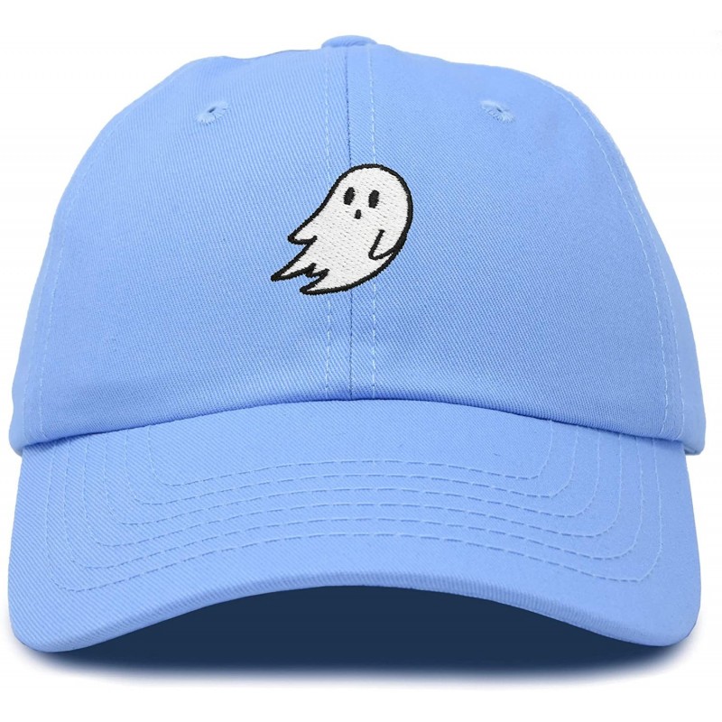 Baseball Caps Ghost Embroidery Dad Hat Baseball Cap Cute Halloween - Light Blue - C118YR5ANYZ $23.41
