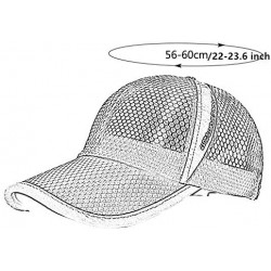 Baseball Caps Unisex Mesh Tennis Cap Outdoor Anti-UV Quick Dry Adjustable Running Baseball Hat - Pink - C118RW3NQEC $22.67