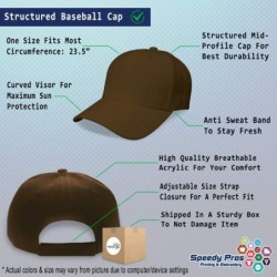 Baseball Caps Custom Baseball Cap Striped Bass Embroidery Acrylic Dad Hats for Men & Women - Brown - CM18SEZIYC6 $27.70