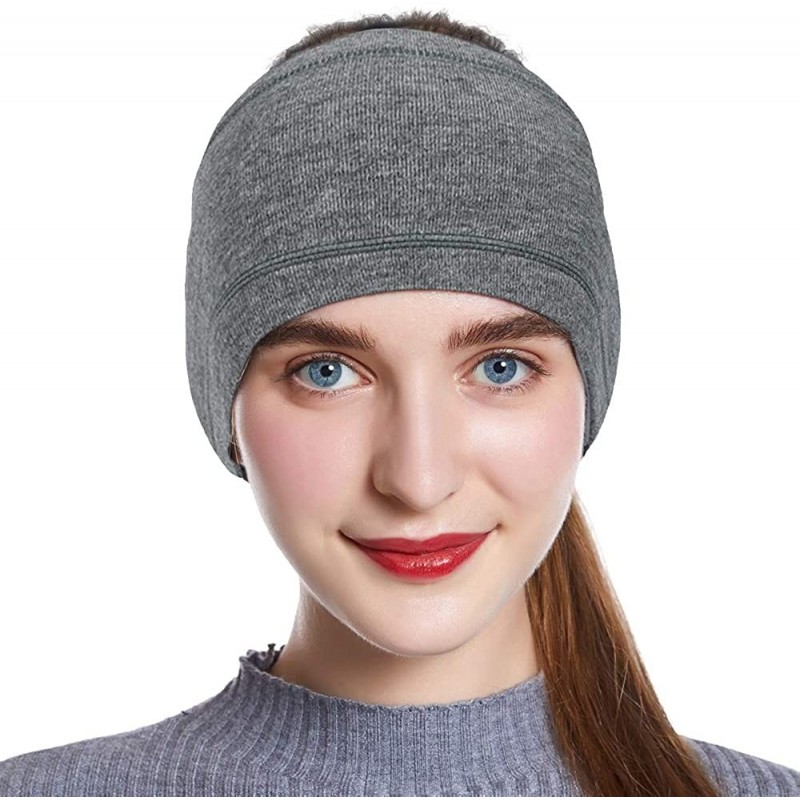 Headbands Headbands Stretch Earmuffs Wear Full - Deep gray - CX18Y6OSWAE $19.70