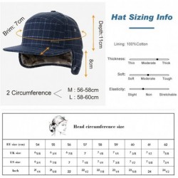 Baseball Caps Mens Womens Winter Wool Baseball Cap with Ear Flaps Faux Fur Earflap Trapper Hunting Hat for Cold Weather - C31...