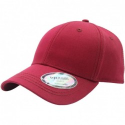 Baseball Caps Plain Baseball Cap with Metal Button for Unisex Adult - Red - CN12BRQLUFV $17.84