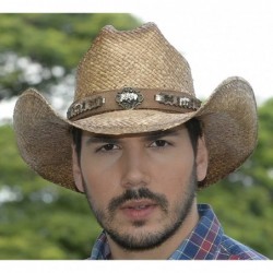 Cowboy Hats Montecarlo Bullhide Hats Cold Blooded Raffia Straw Western Cowboy Hat - CG11VJ69JGR $80.55