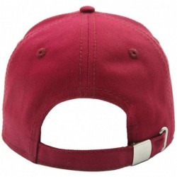 Baseball Caps Plain Baseball Cap with Metal Button for Unisex Adult - Red - CN12BRQLUFV $12.05