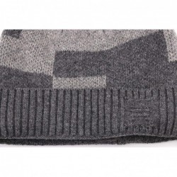 Skullies & Beanies Men's Winter Hat Warm Knitted Wool Thick Beanie Skull Cap for Men Women Gifts - Dark Gray3 - CB193C7IZAY $...