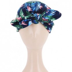 Skullies & Beanies Shiny Flower Turban Shimmer Chemo Cap Hairwrap Headwear Beanie Hair Scarf - Navy - CG18WYGQT54 $22.21
