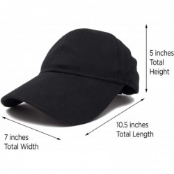 Baseball Caps Unisex Fine Brushed Cotton Cap Adjustable Hat with 6 Panels - Structured - Black - CL11951310D $17.12