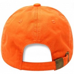 Baseball Caps Elephant Dad Hat Cotton Baseball Cap Polo Style Low Profile - Orange - CC18NKO7QWC $16.28