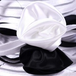 Sun Hats Sweet Cute Cloche Oaks Church Dress Bowler Derby Wedding Hat Party S606-A - White/Black - CL12DFSH9H7 $33.96