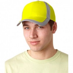 Baseball Caps RF102 Reflector High-Visibility Constructed Cap - Yellow - CC117S3ME85 $12.60