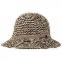 Sun Hats Women's Tori Sun Hat - UPF 50 2019- 2 1/2" Brim- Lined Poly-Straw- Designed in Australia - Mixed Camel - CP18M40K2TE...