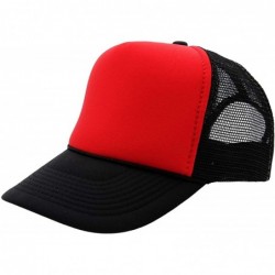 Baseball Caps Premium Trucker Cap Modern Summer Urban Style Cap - Adjustable Snapback - Unisex Design - Mesh Back - Red/Black...