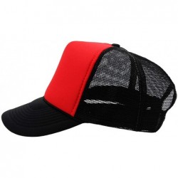 Baseball Caps Premium Trucker Cap Modern Summer Urban Style Cap - Adjustable Snapback - Unisex Design - Mesh Back - Red/Black...