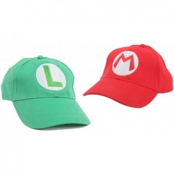 Baseball Caps Super Mario Bros Hat Baseball Caps Anime Cosplay Accessories Cap Red/Green - Red+ Green - CA18X9UREAI $26.56