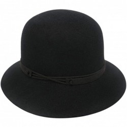 Bucket Hats Women's Winter Hat 100% Wool Felt Cloche Bucket w/Suede Strap - Crushable Wool Felt- Adjustable- UPF 50+ - Black ...