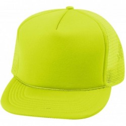 Baseball Caps Trucker SUMMER MESH CAP- Neon Orange - Neon Yellow - CH11CG3DDBJ $19.74