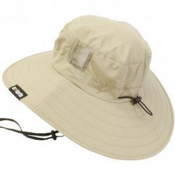Sun Hats Wide Brim Sun Hat Outdoor UV Protection Safari Cap for Women - Tan - CK180G0LADQ $31.98