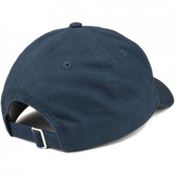 Baseball Caps Vegan Embroidered Low Profile Brushed Cotton Cap - Navy - CJ188TGDKA3 $35.70