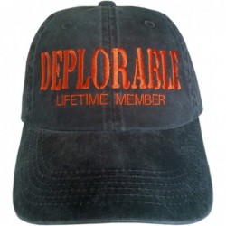 Baseball Caps Deplorable Lifetime Member - You Can Leave Trump 2020 Hat - Black With Orange Embroidery - CV17XMHEHCK $34.10