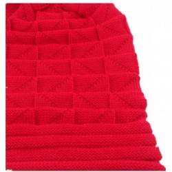 Skullies & Beanies Women Winter Crochet Hat Wool Knit Beanie Warm Caps - Red - C318I0GLO3I $18.59
