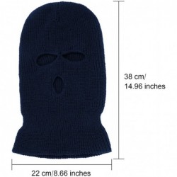 Balaclavas 3-Hole Knitted Full Face Cover Ski Mask- Adult Winter Balaclava Warm Knit Full Face Mask for Outdoor Sports - C218...