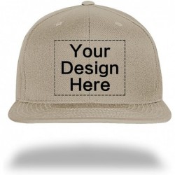 Baseball Caps Custom Baseball Cap Snapback Hiphop Hats Design Your Text Name or Logo - 1 Khaki - C9183M45CHK $42.68
